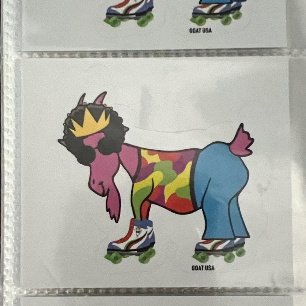 GOAT USA Colorful Roller Goat Sticker – Multicolor Party Favor